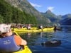 Familienausflug: Mit dem Kayak im Geiranger Fjord Familienausflug: Mit dem Kayak im Geiranger Fjord