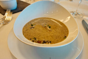 Linsensuppe mit Champagner