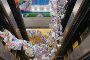 Kunst im Aufzugsschacht