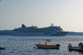 Norwegian Jade in Santorini