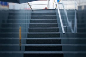 Treppe zum Sonnendeck