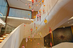 Atrium bei den Restaurants
