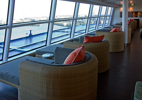 Traumblick für AquaClass-Passagiere: Relaxation Lounge