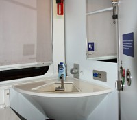 Waschbecken im Schlafwagen