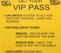 Werbe-Flyer für den VIP PASS