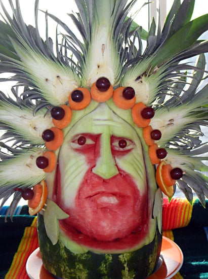 Buffet-Deko: Melonen-Schnitzerei auf der Celebrity Century