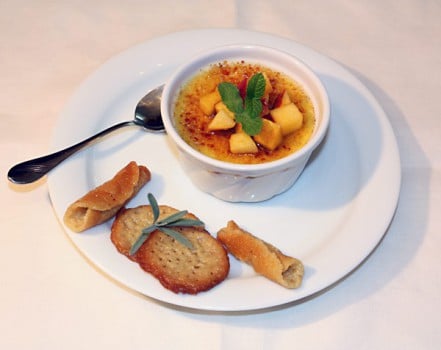 Lavendel-Creme brûlée und Honig-Hippen