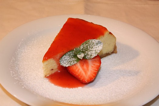 New York Cheesecake mit Erdbeer-Topping