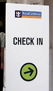 Check-in zur Kreuzfahrt
