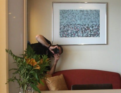 Erwischt: Fotograf im Spiegel - Kabinen-Foto auf der Celebrity Constellation.