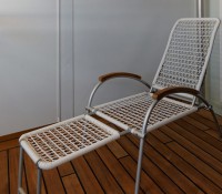 Liegestuhl ohne Auflage