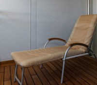 Liegestuhl mit Auflage