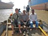 Taking the tender out to the beached SS AUSONIA in 2011