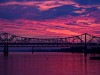 Sonnenaufgang am Ohio River bei Louisville