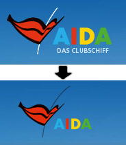 AIDA-Logo jetzt ohne "Clubschiff"