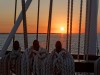 Sonnenaufgang an Deck der Star Flyer vor Kuba