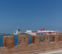 Kreuzfahrthafen von der Stadtmauer aus