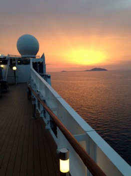 romantische Stimmung bei Sonnenuntergang