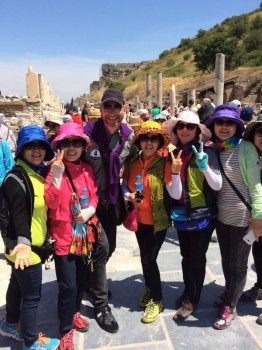 meine farbenfrohen japanischen Mitreisenden