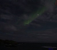 Nordlichter südlich der Lofoten am 2. Januar (Bild: Wolfgang Wenzel)