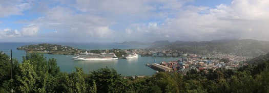 Celebrity Eclipse und Braemar in Castries, St. Lucia