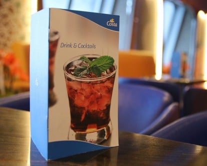 Neue Getränke-Pakete bei Costa ab Dezember 2015