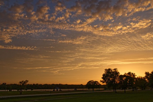 Sonnenuntergang im Pere Marquette State Park am Mississippi