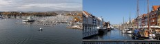 DIe Häfen auf dieser Reise: Oslo (links) und Kopenhagen.