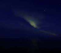 Nordlichter an der Einfahrt zum Kejser-Franz-Josef-Fjord