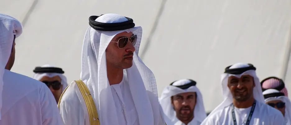 Scheich Hazza bin Zayed bin Sultan Al Nahyan bei der Eröffnung des neuen Terminals in Abu Dhabi