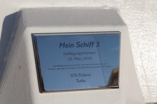 Glücksmünzen auf der Mein Schiff 3
