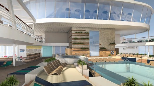 Fitness-Studio und Lagune