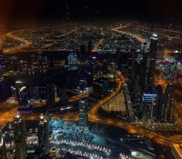 nächtlicher Blick vom Burj Khalifa
