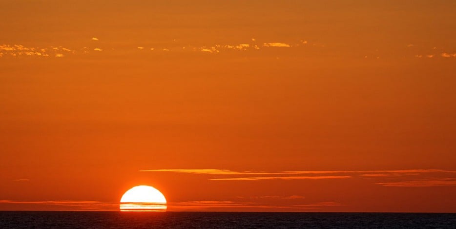 Sonnenuntergang vor Guantanamo Bay