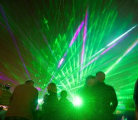 Laser-Show am Pooldeck