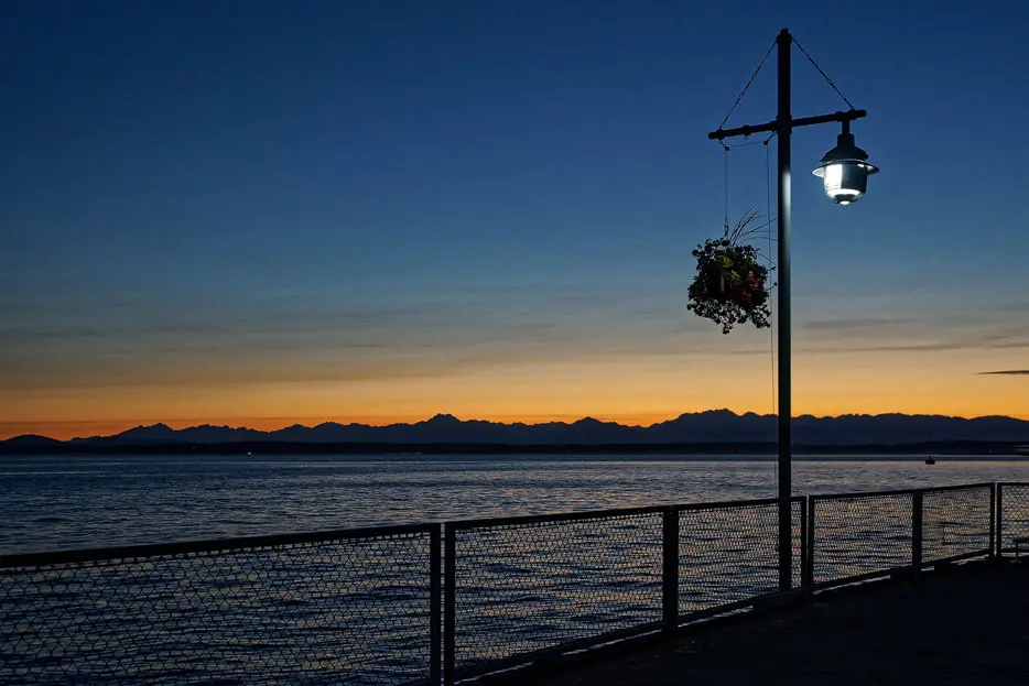 Sonnenuntergang in Seattle, Puget Sound