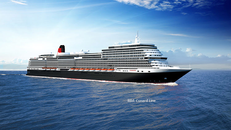 Computer-Rendering des neuen Cunard-Schiffs (Bild: Cunard Line)