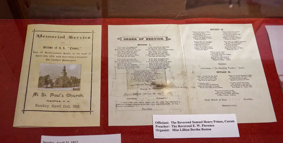 Dokumente von 1914 in der St. Paul's Church