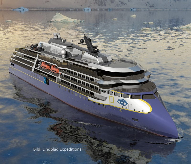 Computer-Rendering des geplanten Lindblad-Neubaus (Bild: Lindblad Expeditions)