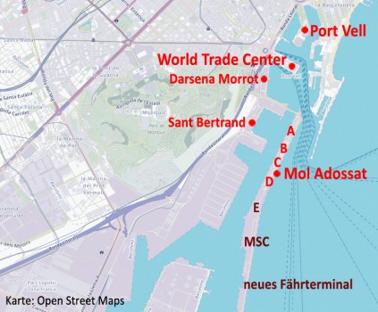 Kreuzfahrt- und Fähr-Terminals in Barcelona