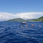 Baden direkt vom Schiff aus