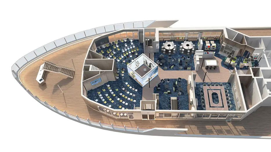 Grundriss des Science Centers (Bild: Hurtigruten)