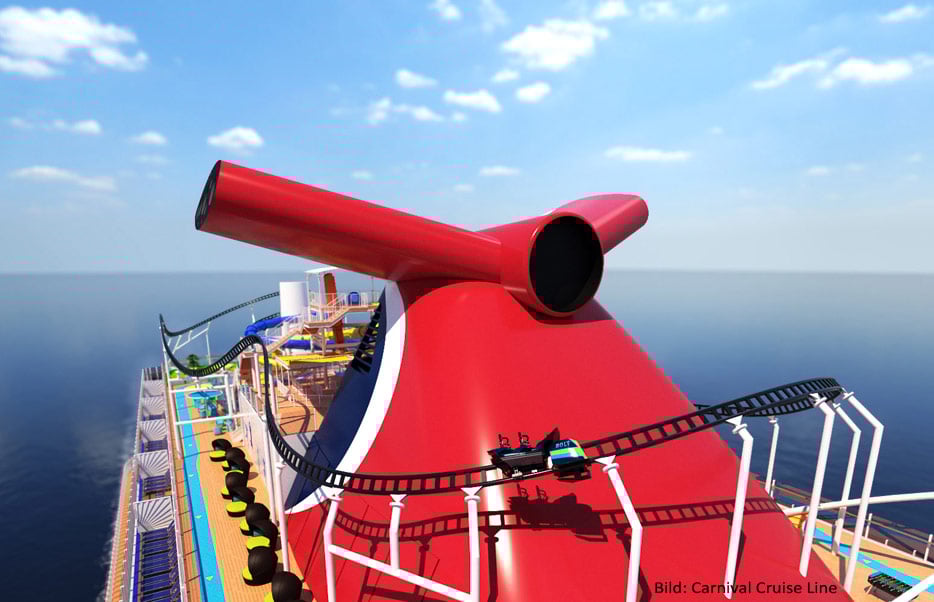 "Bolt"-Achterbahn der Mardi Gras (Bild: Carnival Cruise Line)