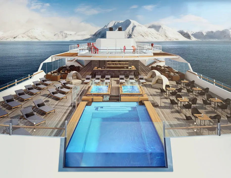 Infinity-Pool der Roald Amundsen (Bild: Hurtigruten)