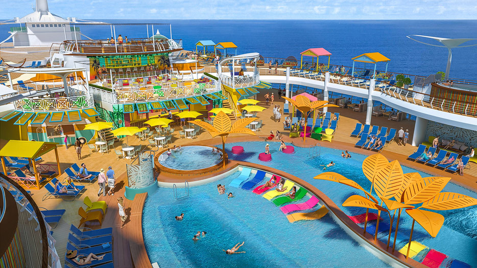 neues Pooldeck der Navigator of the Seas (Computer-Zeichnung: Royal Caribbean International)