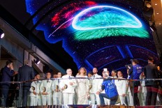 Abschluss der Tauffeier am Schiff