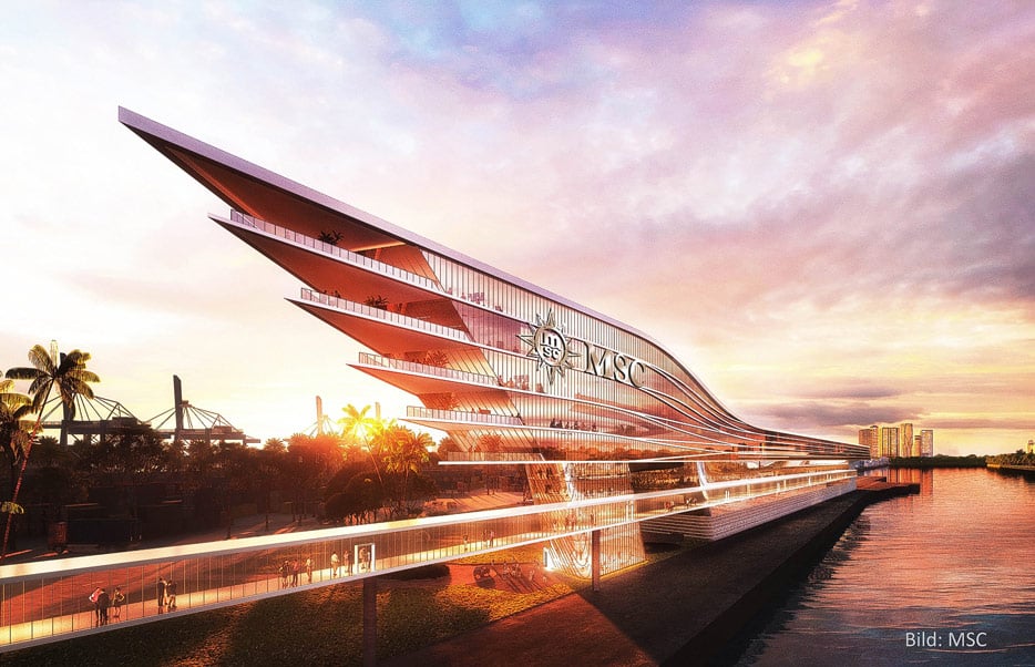 geplantes MSC-Terminalgebäude in Miami