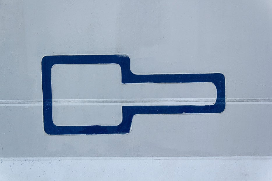 Markierung für einen Stabilisator