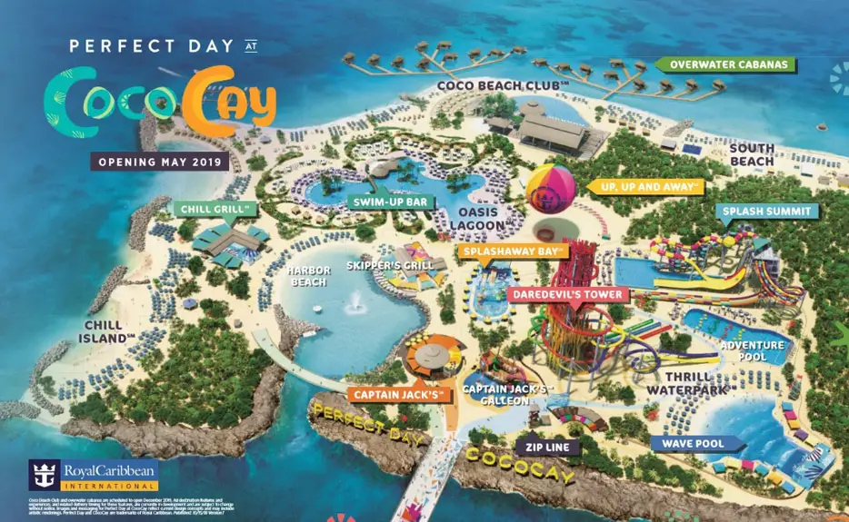Karte von Coco Cay (Bild: Royal Caribbean)