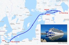 Fahrtroute der Regal Princess in der Ostsee